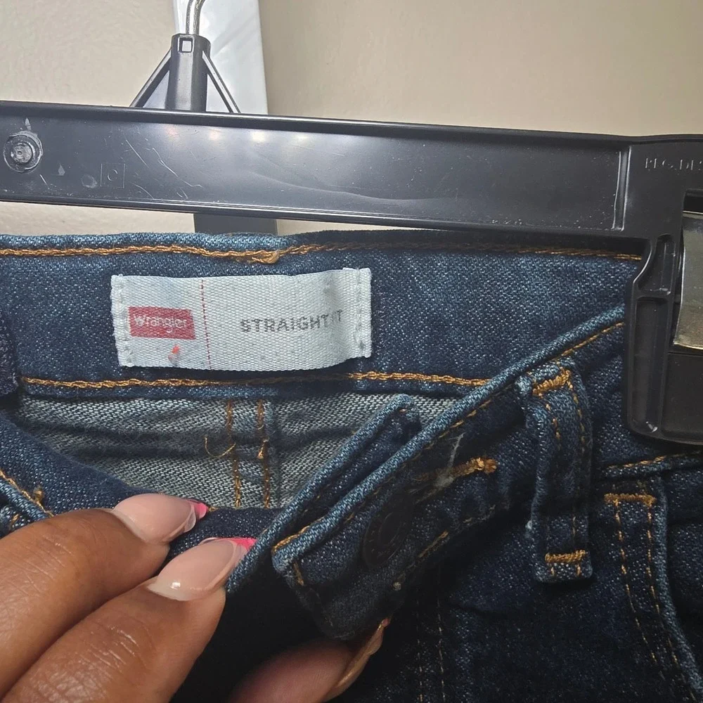 Wrangler‎ Kids Boys Straight Fit Jeans Dark Wash Slim Size 14